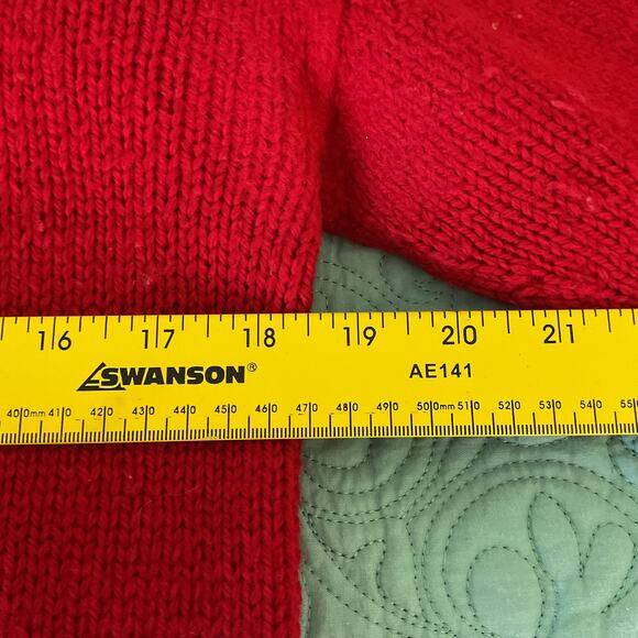 Braemar Vintage Wool Sweater Christmas Hunting Dog Design Medium Hand Knit - Picture 9 of 10